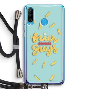 CaseCompany Always fries: Huawei P30 Lite Transparant Hoesje met koord