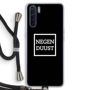 CaseCompany Negenduust black: Oppo A91 Transparant Hoesje met koord