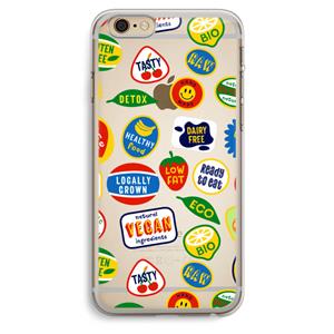 CaseCompany Fruitsticker: iPhone 6 Plus / 6S Plus Transparant Hoesje