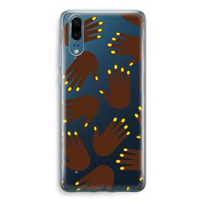 CaseCompany Hands dark: Huawei P20 Transparant Hoesje