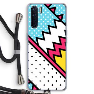 CaseCompany Pop Art #2: Oppo A91 Transparant Hoesje met koord