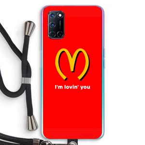 CaseCompany I'm lovin' you: Oppo A92 Transparant Hoesje met koord