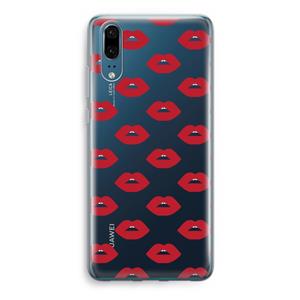 CaseCompany Lips: Huawei P20 Transparant Hoesje