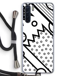 CaseCompany Pop Art #4: Oppo A91 Transparant Hoesje met koord