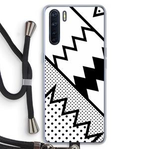 CaseCompany Pop Art #5: Oppo A91 Transparant Hoesje met koord