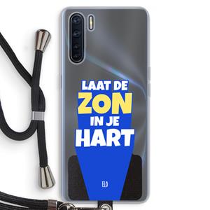 CaseCompany Laat de zon in je hart: Oppo A91 Transparant Hoesje met koord