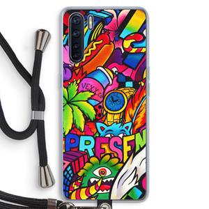 CaseCompany Represent: Oppo A91 Transparant Hoesje met koord