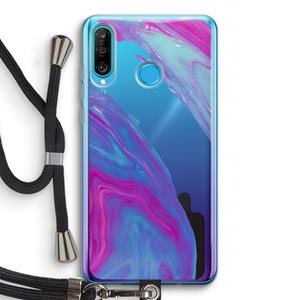 CaseCompany Zweverige regenboog: Huawei P30 Lite Transparant Hoesje met koord