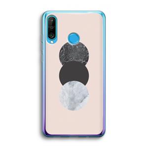 CaseCompany Marmeren cirkels: Huawei P30 Lite Transparant Hoesje