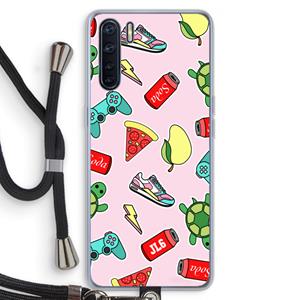 CaseCompany Things Jamie Loves: Oppo A91 Transparant Hoesje met koord