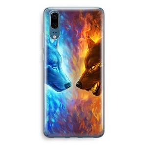 CaseCompany Fire & Ice: Huawei P20 Transparant Hoesje