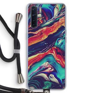 CaseCompany Chameleon Sun: Oppo A91 Transparant Hoesje met koord