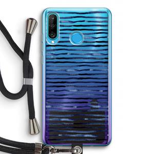 CaseCompany Verrassende lijnen: Huawei P30 Lite Transparant Hoesje met koord