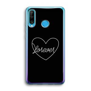 CaseCompany Forever heart black: Huawei P30 Lite Transparant Hoesje
