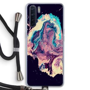 CaseCompany Cosmic Silence: Oppo A91 Transparant Hoesje met koord