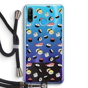 CaseCompany Sushi time: Huawei P30 Lite Transparant Hoesje met koord