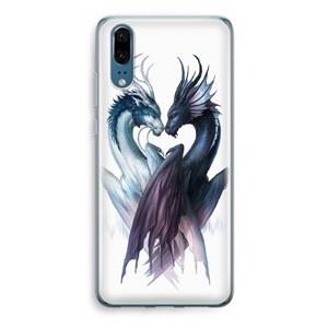 CaseCompany Yin Yang Dragons: Huawei P20 Transparant Hoesje