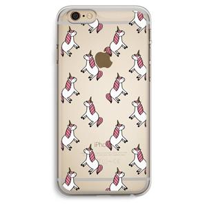 CaseCompany Eenhoorns overal: iPhone 6 Plus / 6S Plus Transparant Hoesje