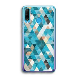 CaseCompany Gekleurde driehoekjes blauw: Huawei P30 Lite Transparant Hoesje