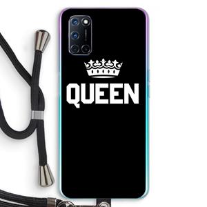 CaseCompany Queen zwart: Oppo A92 Transparant Hoesje met koord