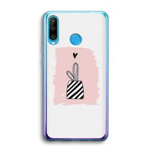 CaseCompany Zwart-wit cactus: Huawei P30 Lite Transparant Hoesje