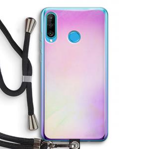 CaseCompany Flow mist pastel: Huawei P30 Lite Transparant Hoesje met koord
