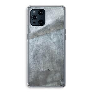 CaseCompany Grey Stone: Oppo Find X3 Pro Transparant Hoesje