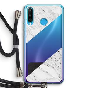 CaseCompany Biggest stripe: Huawei P30 Lite Transparant Hoesje met koord