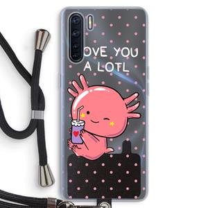CaseCompany Love You A Lotl: Oppo A91 Transparant Hoesje met koord