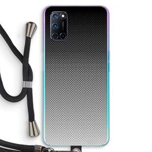 CaseCompany Musketon Halftone: Oppo A92 Transparant Hoesje met koord