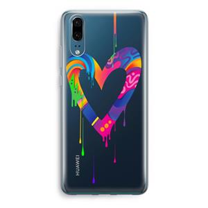 CaseCompany Melts My Heart: Huawei P20 Transparant Hoesje