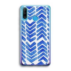 CaseCompany Blauwe pijlen: Huawei P30 Lite Transparant Hoesje