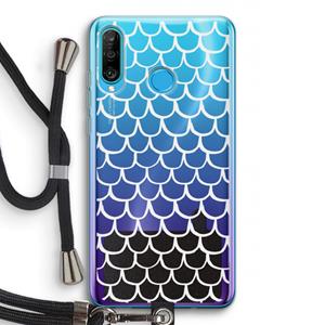 CaseCompany Dakpannetjes: Huawei P30 Lite Transparant Hoesje met koord