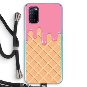 CaseCompany Ice cream: Oppo A92 Transparant Hoesje met koord