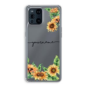 CaseCompany Zonnebloemen: Oppo Find X3 Pro Transparant Hoesje