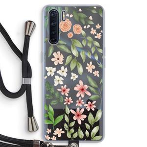 CaseCompany Botanical sweet flower heaven: Oppo A91 Transparant Hoesje met koord