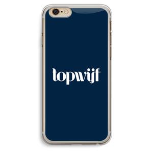 CaseCompany Topwijf Navy: iPhone 6 Plus / 6S Plus Transparant Hoesje