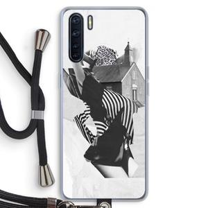CaseCompany House: Oppo A91 Transparant Hoesje met koord