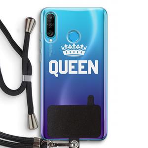 CaseCompany Queen zwart: Huawei P30 Lite Transparant Hoesje met koord