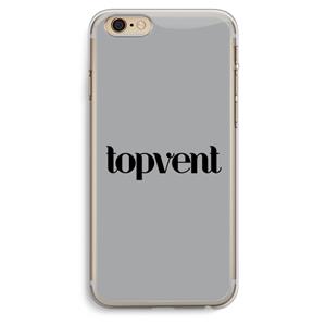 CaseCompany Topvent Grijs Zwart: iPhone 6 Plus / 6S Plus Transparant Hoesje