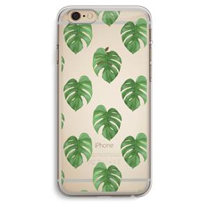 CaseCompany Monstera leaves: iPhone 6 Plus / 6S Plus Transparant Hoesje