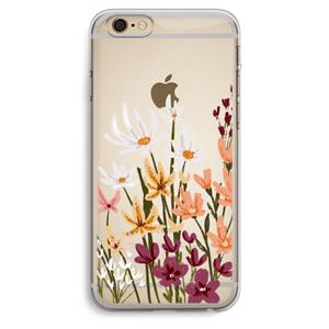 CaseCompany Painted wildflowers: iPhone 6 Plus / 6S Plus Transparant Hoesje