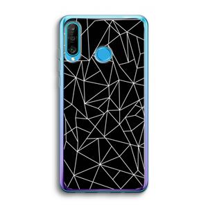 CaseCompany Geometrische lijnen wit: Huawei P30 Lite Transparant Hoesje