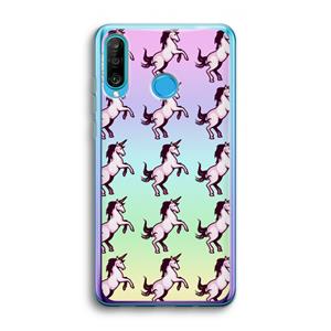 CaseCompany Musketon Unicorn: Huawei P30 Lite Transparant Hoesje