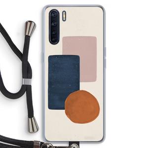 CaseCompany Geo #3: Oppo A91 Transparant Hoesje met koord