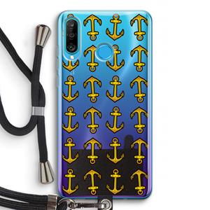 CaseCompany Musketon Anchor: Huawei P30 Lite Transparant Hoesje met koord