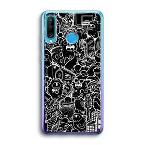 CaseCompany Vexx Black City : Huawei P30 Lite Transparant Hoesje