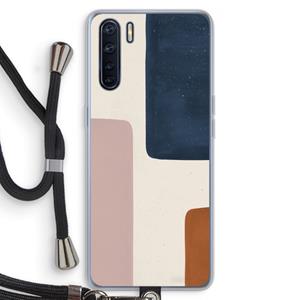 CaseCompany Geo #5: Oppo A91 Transparant Hoesje met koord