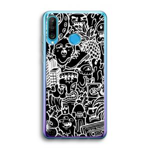 CaseCompany Vexx Black Mixtape: Huawei P30 Lite Transparant Hoesje
