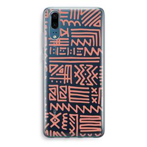 CaseCompany Marrakech Pink: Huawei P20 Transparant Hoesje